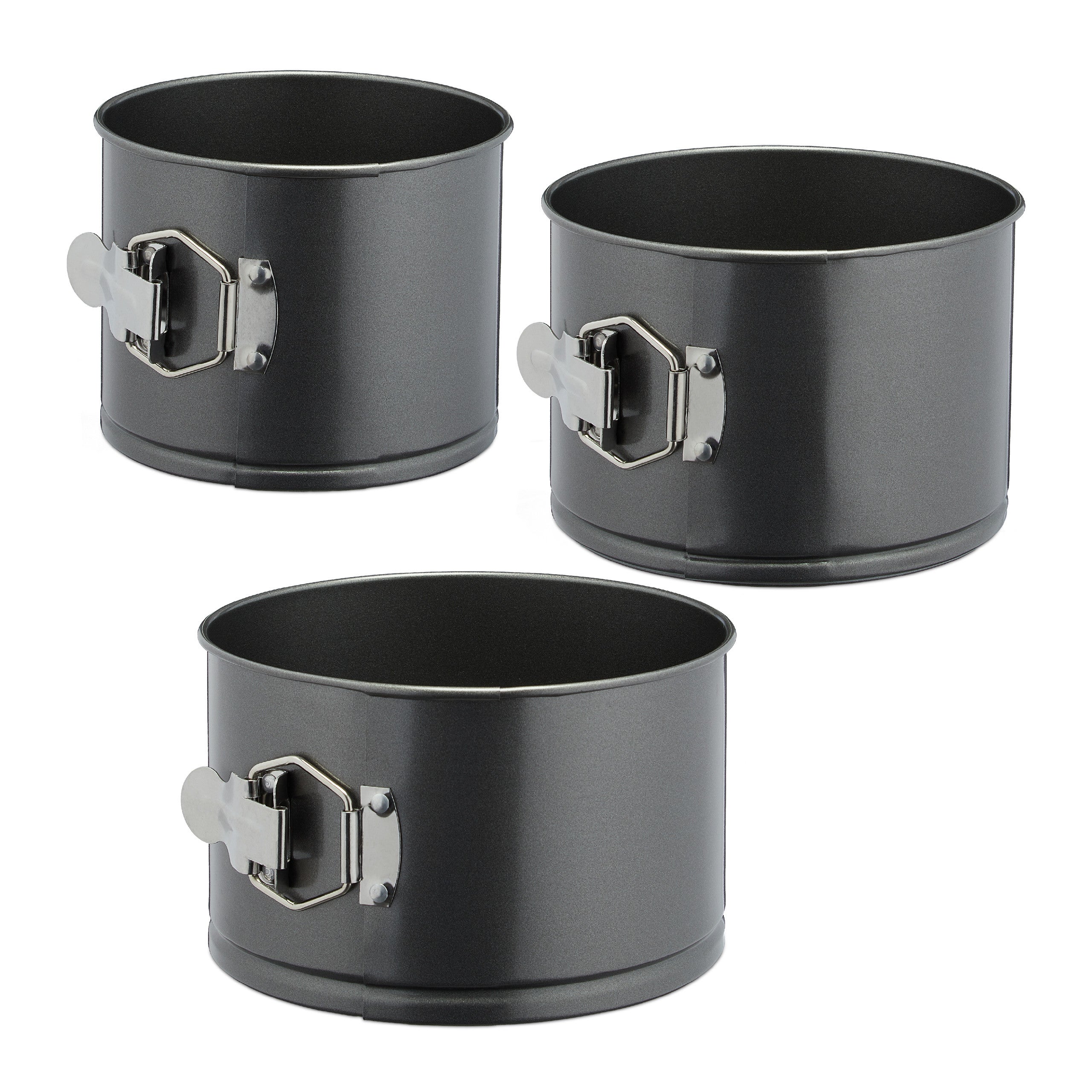 Ensemble à Paner Relaxdays - 3 Moules + Pince En Inox - Empilable, Lavable Au Lave-vaisselle