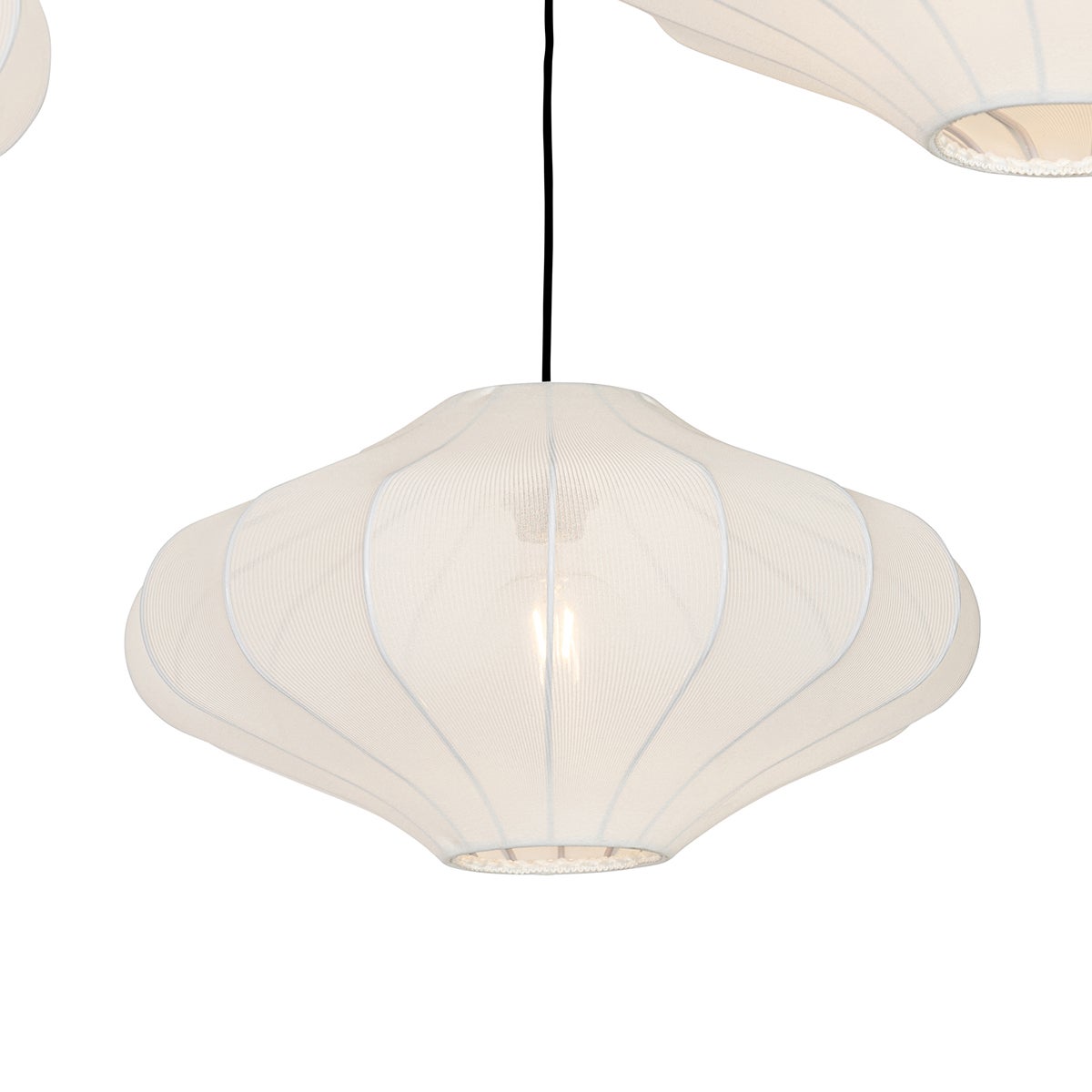 Lampada a sospensione smart bianca 50cm 3 luci incl. 3 Wifi G95 - Plu - 3