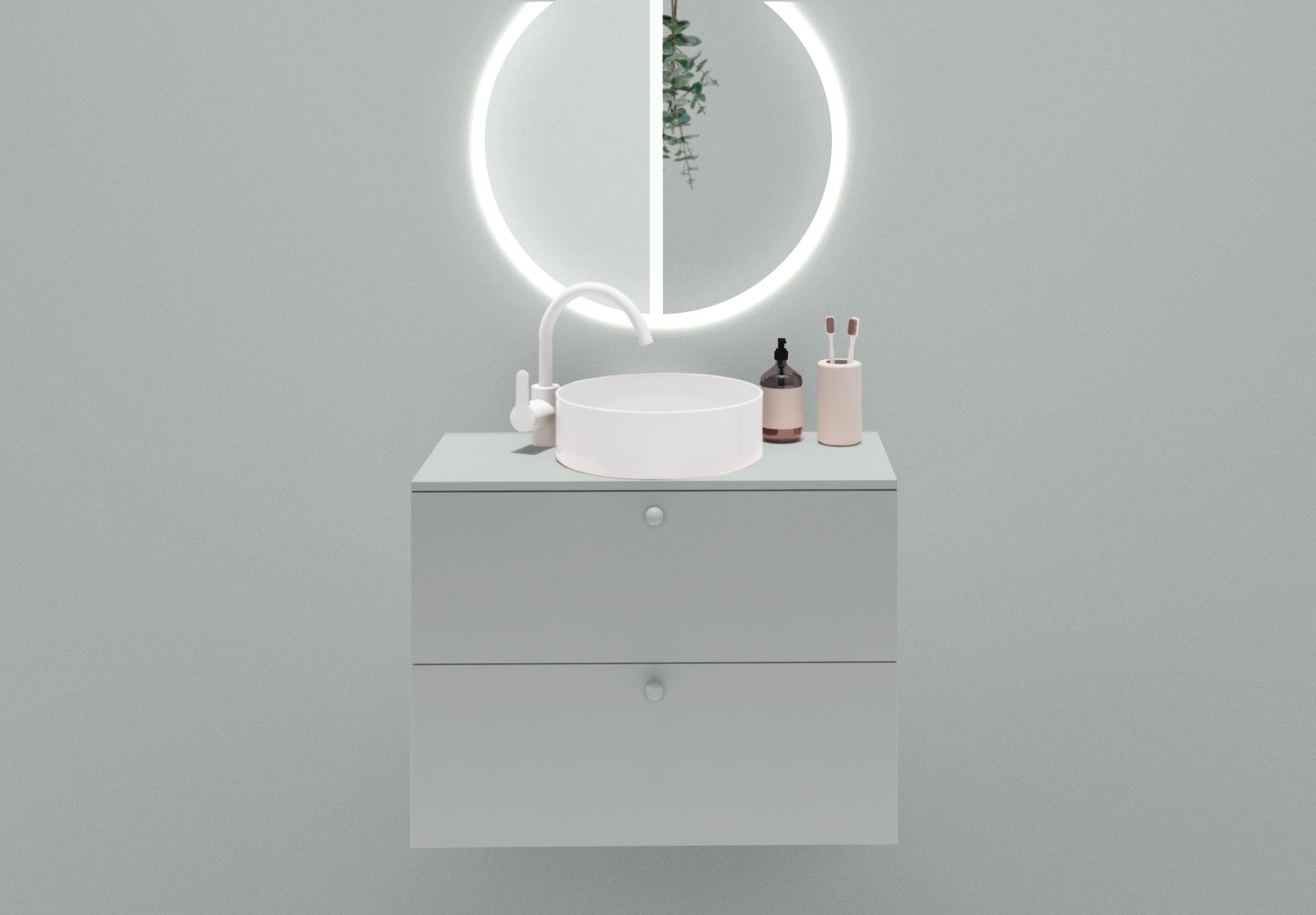 Meuble De Salle De Bain Asymétrique