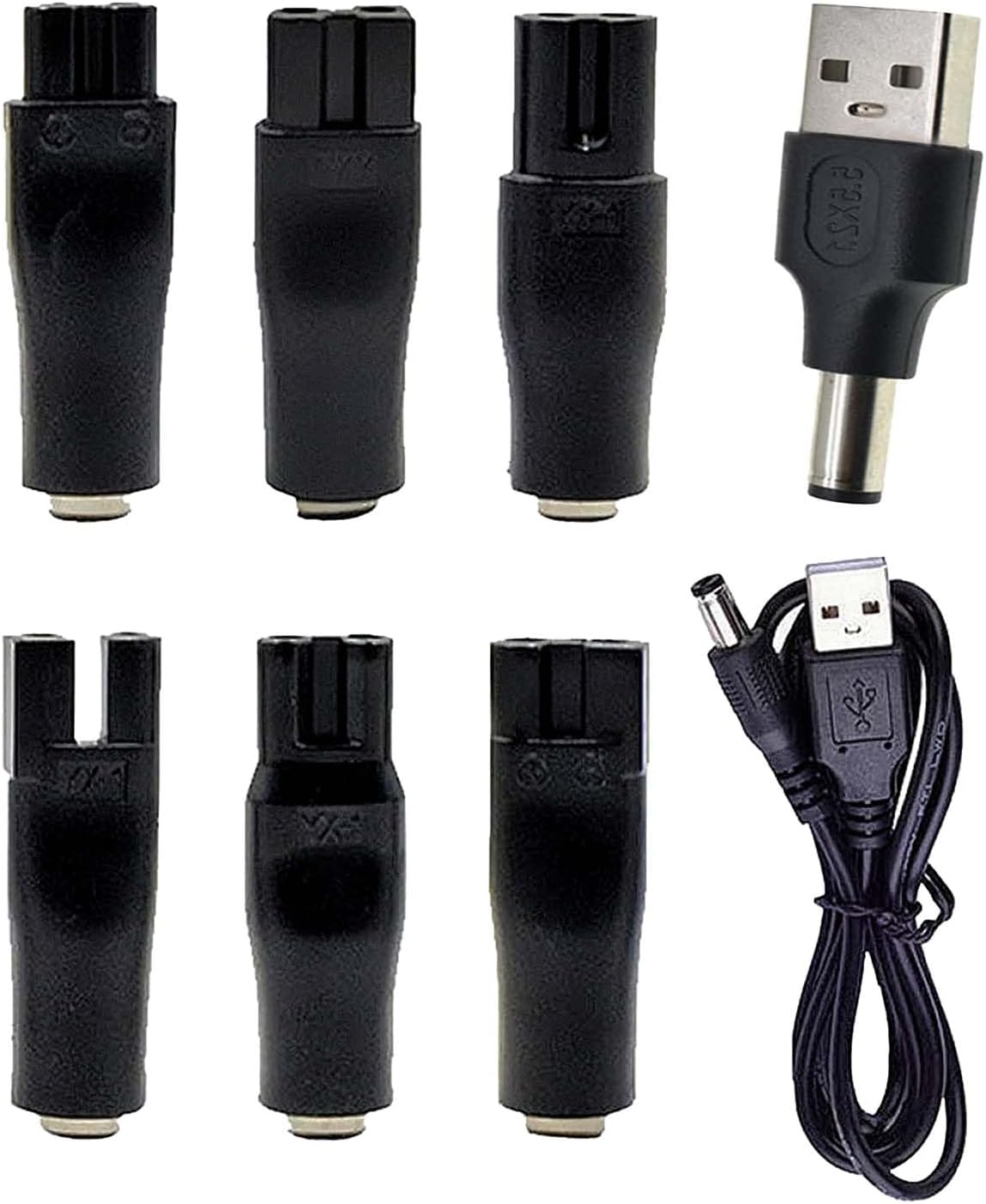 Zestaw 8 w 1 do uniwersalnej ładowarki golarki elektrycznej – wymienny przewód zasilający USB do maszynki do strzyżenia, trymera i narzędzi pielęgna