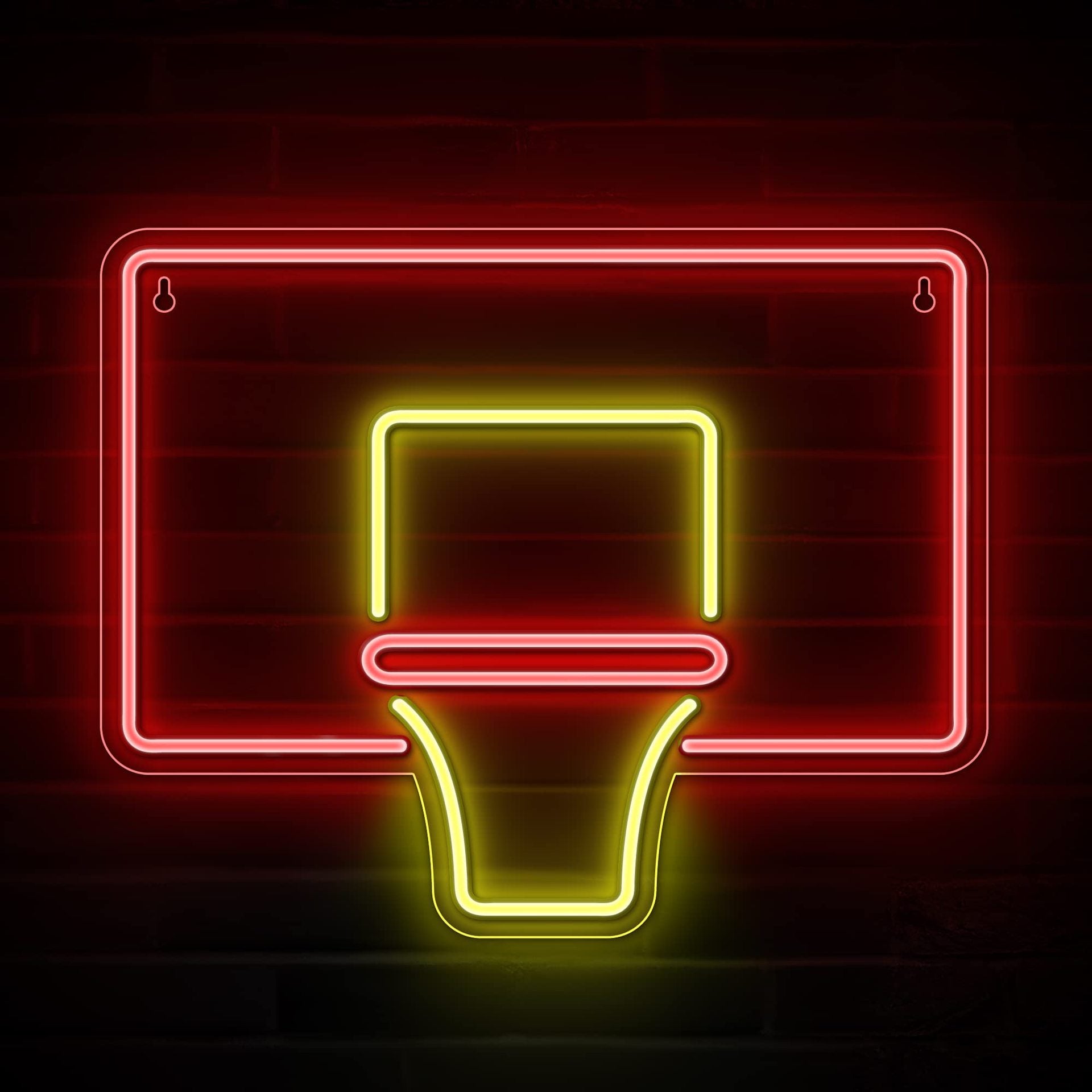Lampka nocna neonowa USB, neon do koszykówki, neon LED do dekoracji ścian, lampka nocna - 38*30cm