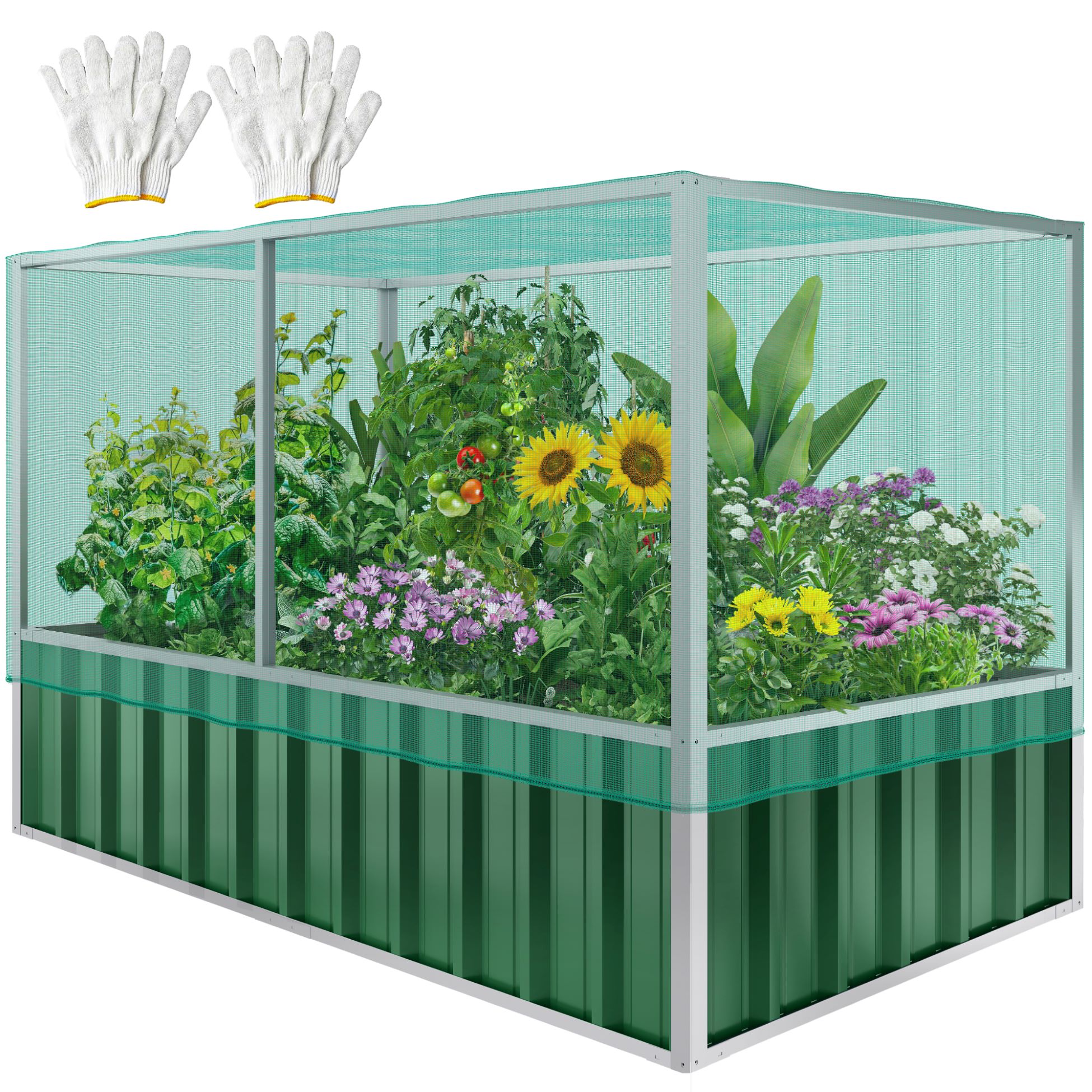 YITAHOME 174x90x88CM Carré Potager de Jardin - avec Structure en Filet ...