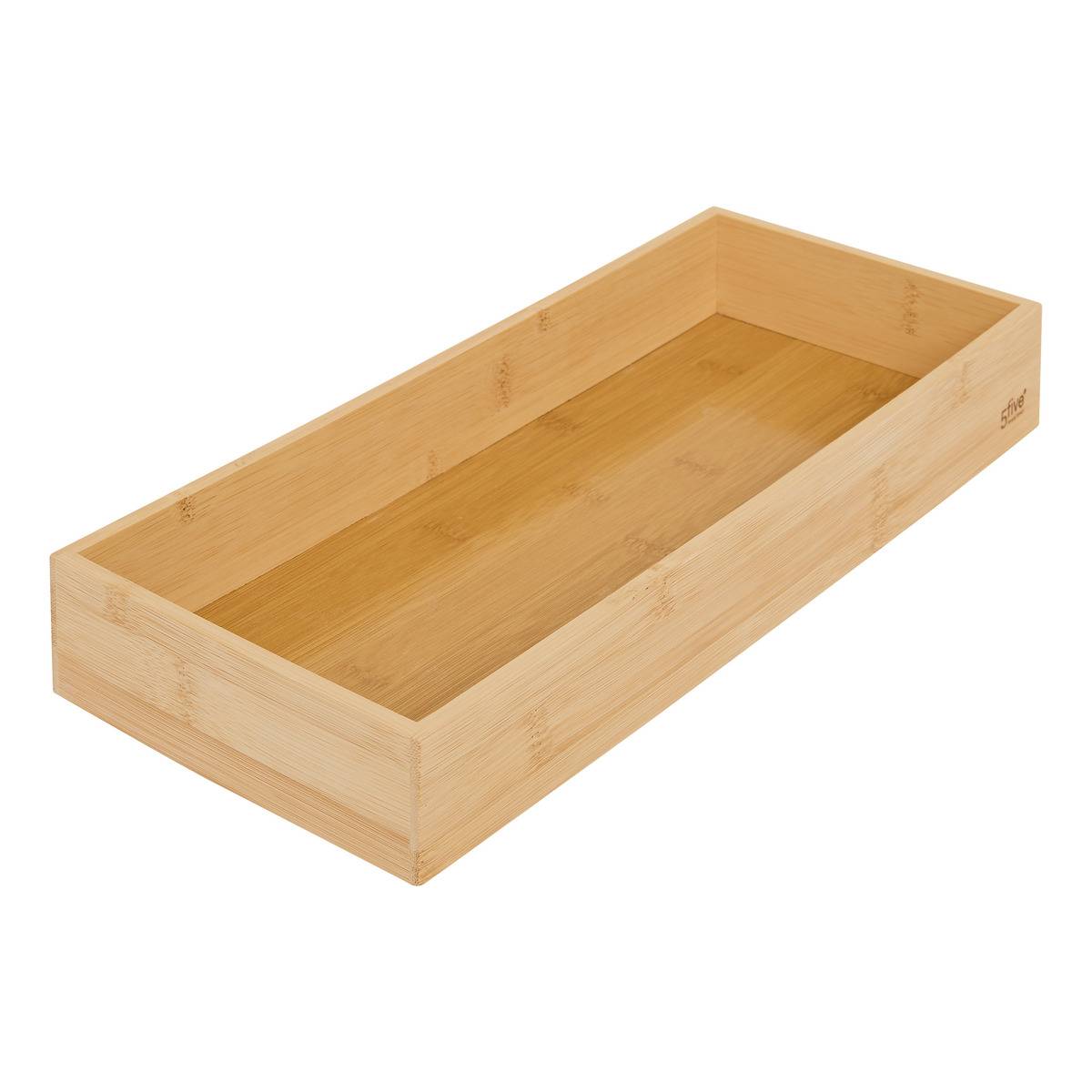 Organiseur bambou l14,5/38,1cm beige 4 pièces - 5five - 3