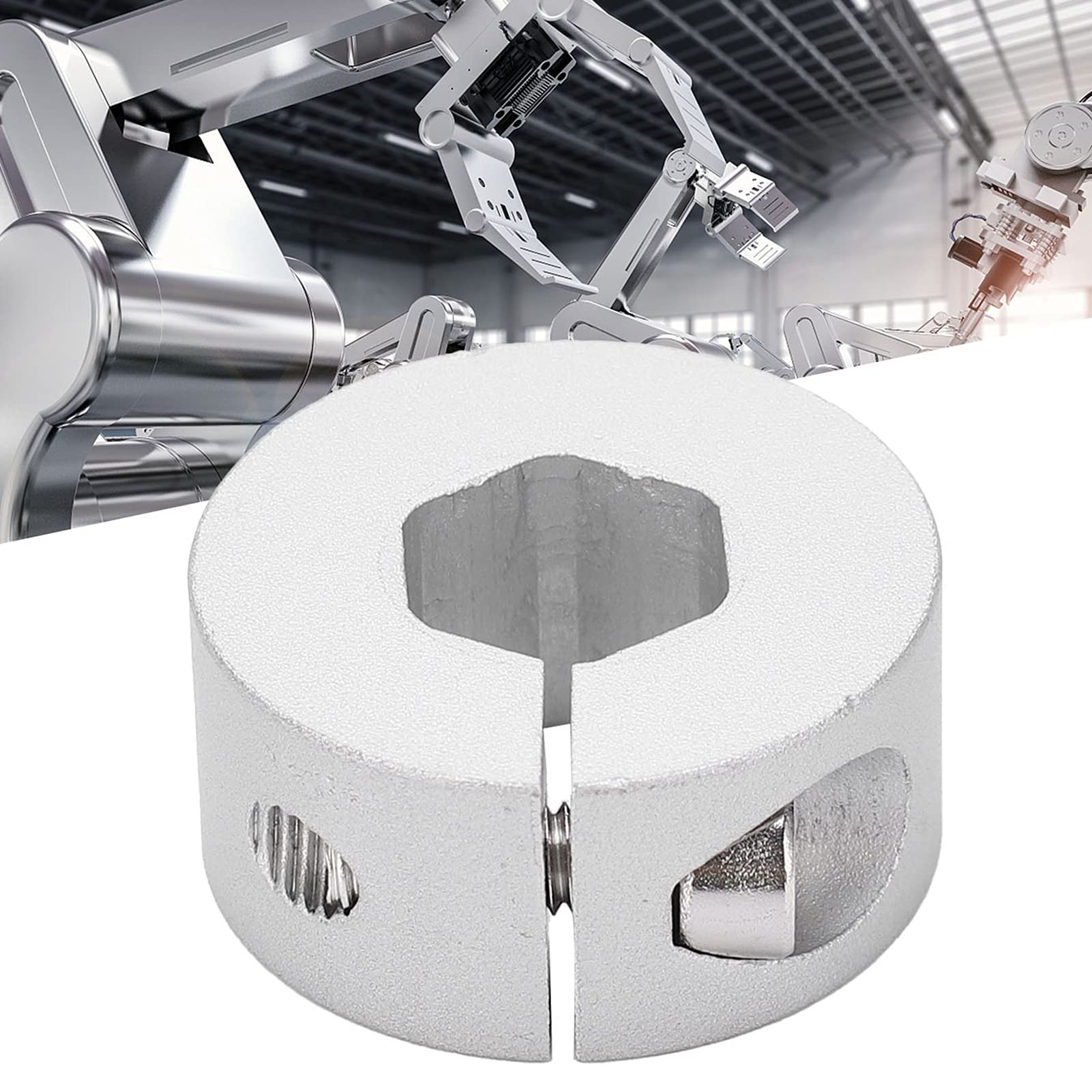 QUARKZMAN Ensemble De Colliers De Serrage à Fente Pour Arbre De 25 Mm, 2 Colliers De Serrage De 38 Mm De Diamètre Extérieur, 12 Mm D'Épaisseur, En Alliage D'Aluminium, Avec Vis De