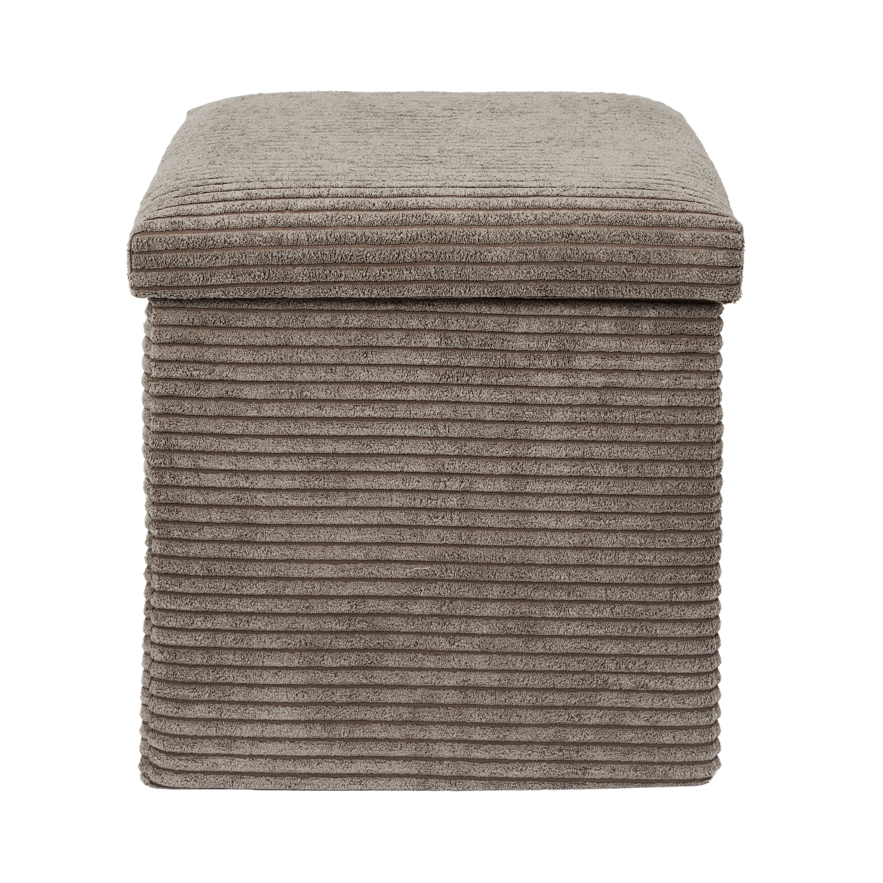 Coffre - Home Deco Factory - Scott - Pliable - Côtelé - Taupe - 3