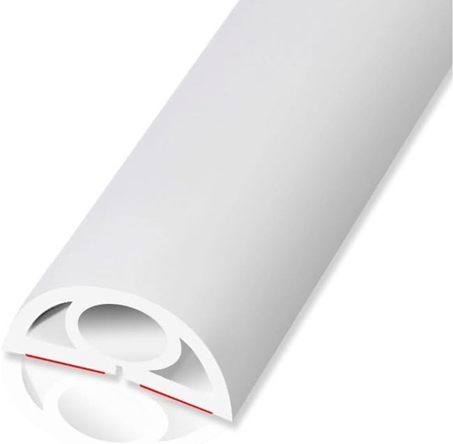 Protector Cable De Pvc Canaleta para Cables de PVC, Protector de Cables para Piso, Organizador ...