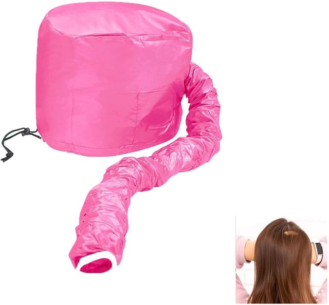 Bonnet Seche Cheveux,Bonnet Séchoir à Cheveux Réglable Extra Large,Casque de Séchage Rapide,pour Cheveux Bouclés et Naturels