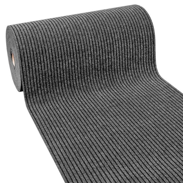 Tapis Coureur Au Metre H100 Cuisine Moquette Épais Intérieur Extérieur Rayé - Anthracite
