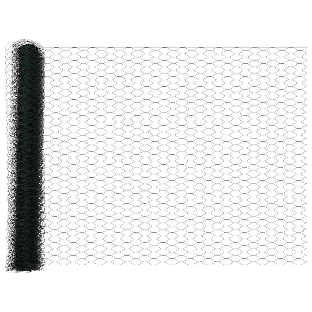 Maison Exclusive - Fixation au sol hexagonale 25 x 1,2 m Acier recouvert de PVC - 6