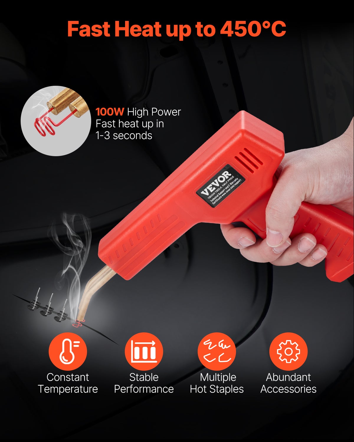Pistolet De Soudure à Chaud 800W - Kit De Réparation Pare-chocs Voiture - 800 Pièces - 220V