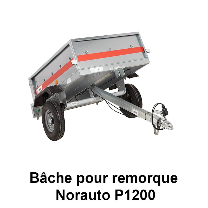 Bâche Remorque P1200 - 130x94 Cm - PVC Résistant 640 G/m² - Couleur Grise