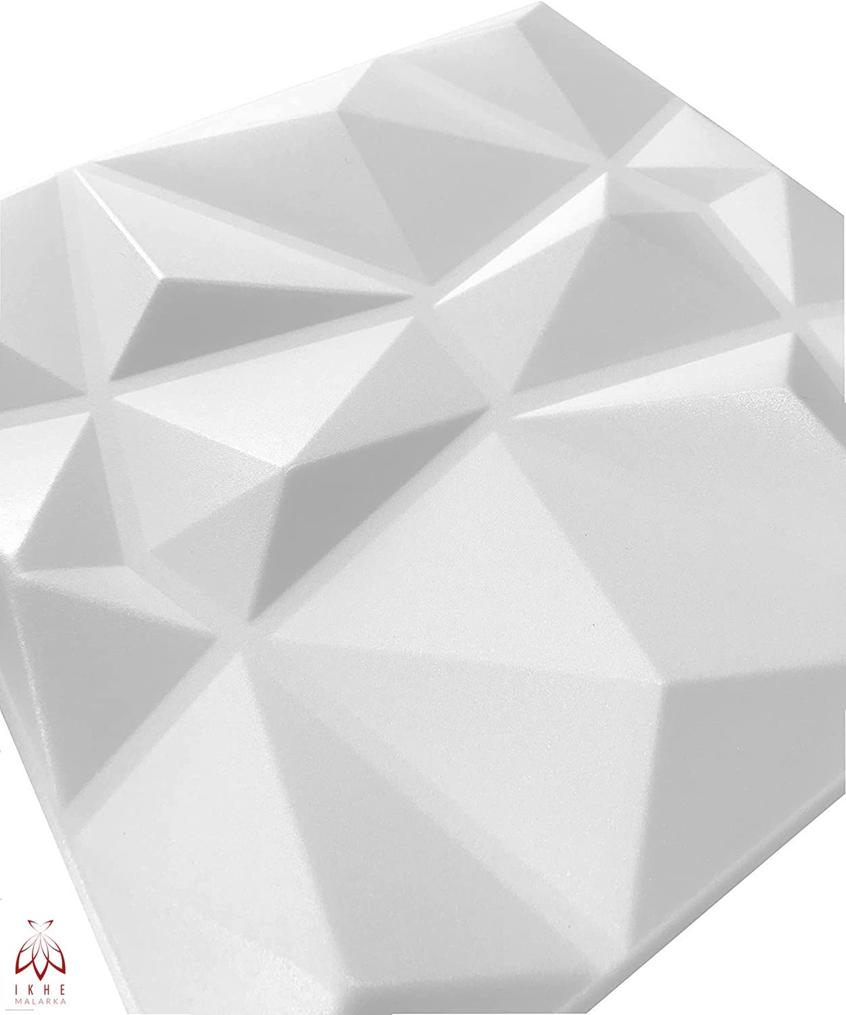 24x/ 6m² Panneaux muraux 3D décors revêtement mural panneaux de plafond POLYSTYRENE MATERIAL STYROPOR-TYPE 3mm force Diamant Blanc - 5