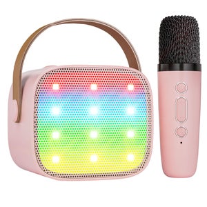 Altoparlante Bluetooth con 1-2 microfoni wireless Supporto Karaoke Scheda TF Riproduzione FM HIFI Bass Chiamata in vivavoce Regalo di compleanno per bambini  44