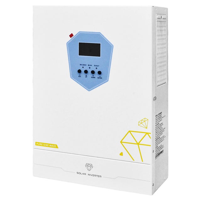 Onduleur solaire hybride DAXTROMN 6.2 kW - onde sinusoïdale pure 48V, puissance d'entrée PV max. 8500 W, charge PV 120A, tension d'entrée PV max. 500V