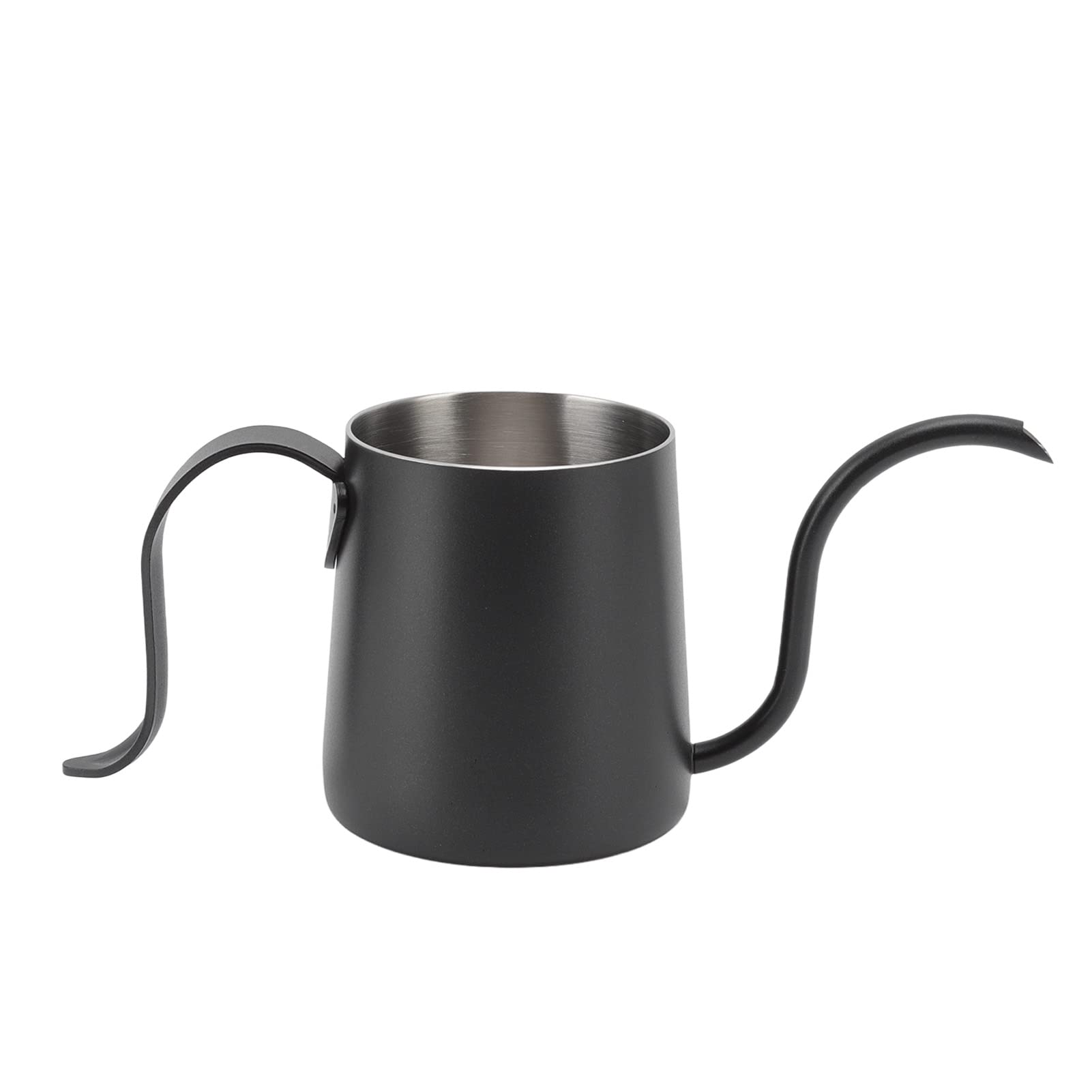 Tiiyee Bollitore Con Beccuccio Lungo, Bricco Coperchio Acciaio Inox Latte per Caffe Collo Cigno Caffettiera In Lungo Tè Dispenser Caffetteria Cucina Casa Professionale Accessori Mantiene Caldo Teiera