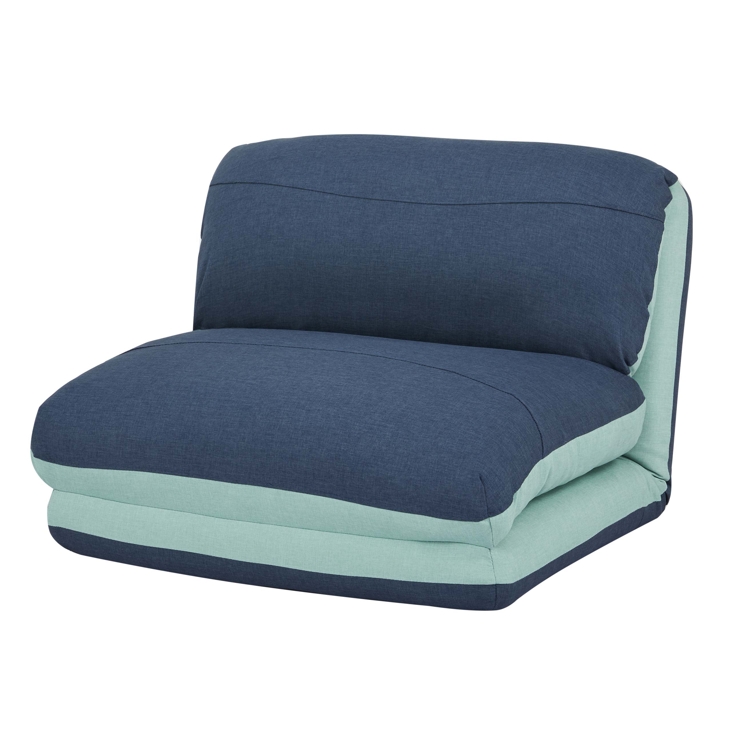 Mendler Poltrona Letto Pouf Relax HWC-E68 – Trasformabile In Letto Singolo, Schienale Regolabile, Tessuto Grigio Avorio - 2