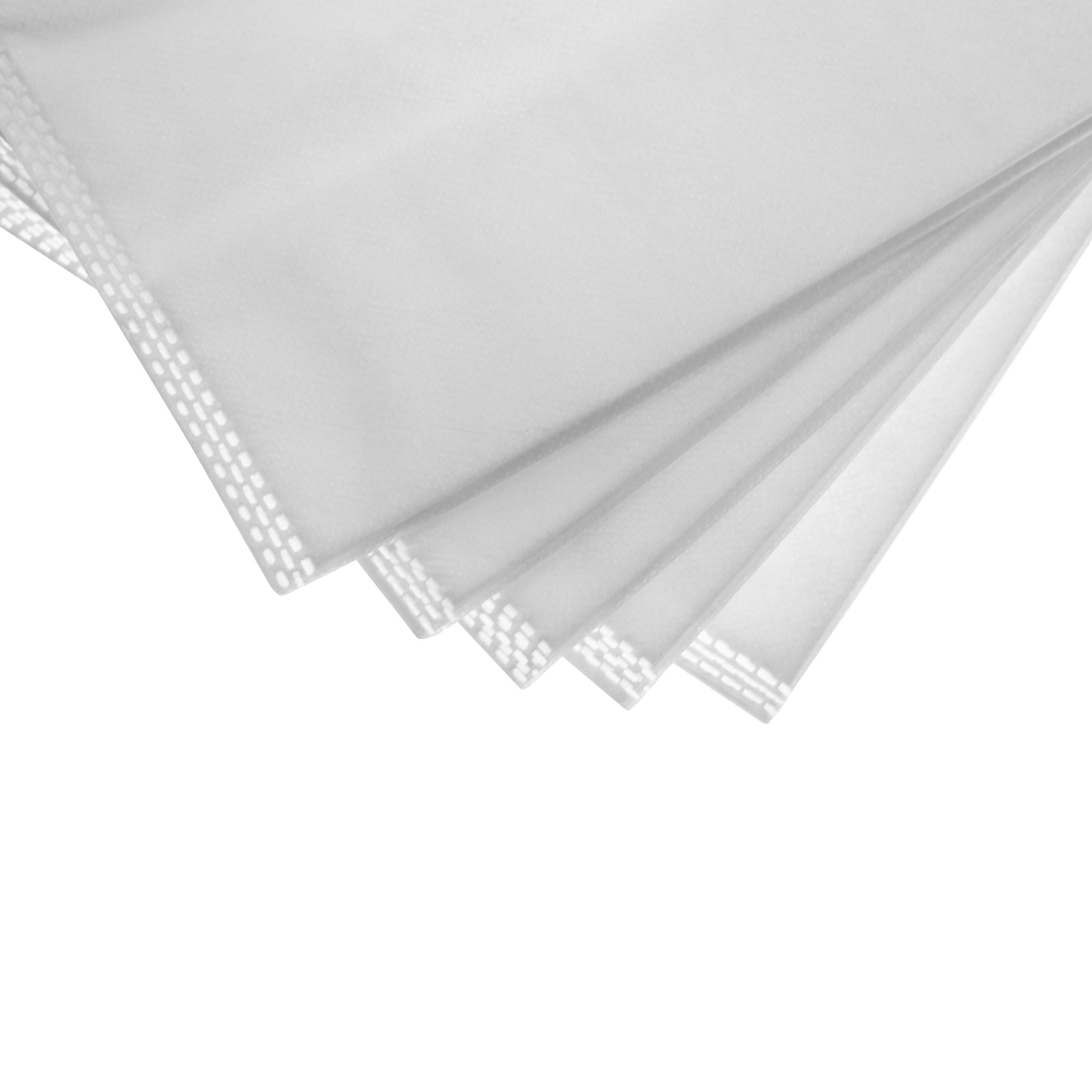 vhbw 5x Sacs compatible avec Express Boreal 2400 E, 2400 aspirateur - microfibres non tissées, 39cm x 18cm, blanc - 3