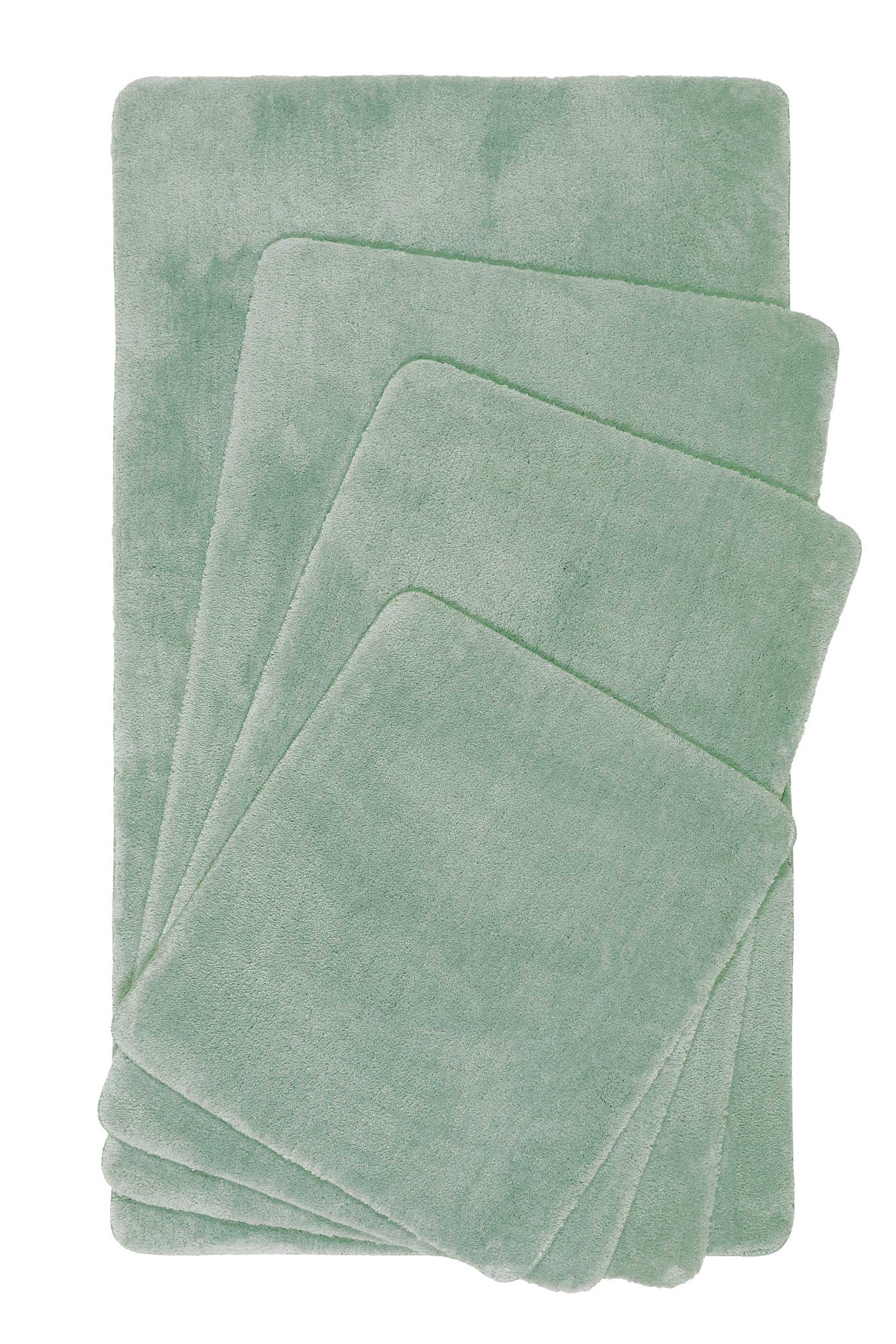 Tapis de bain 60x100 doux vert menthe JORIS - 5
