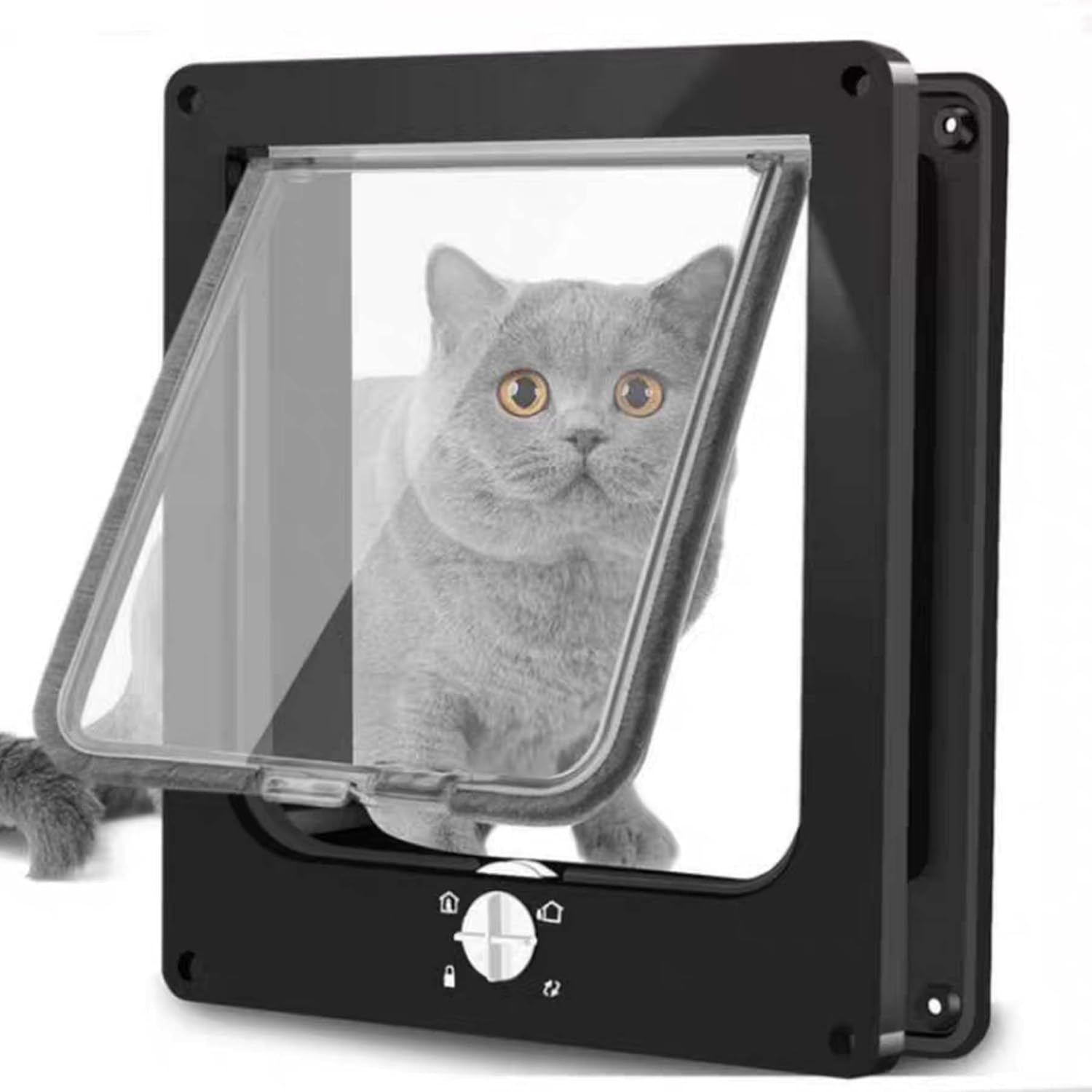 Portão giratório com trava de 4 vias para cães e gatos pequenos - 3