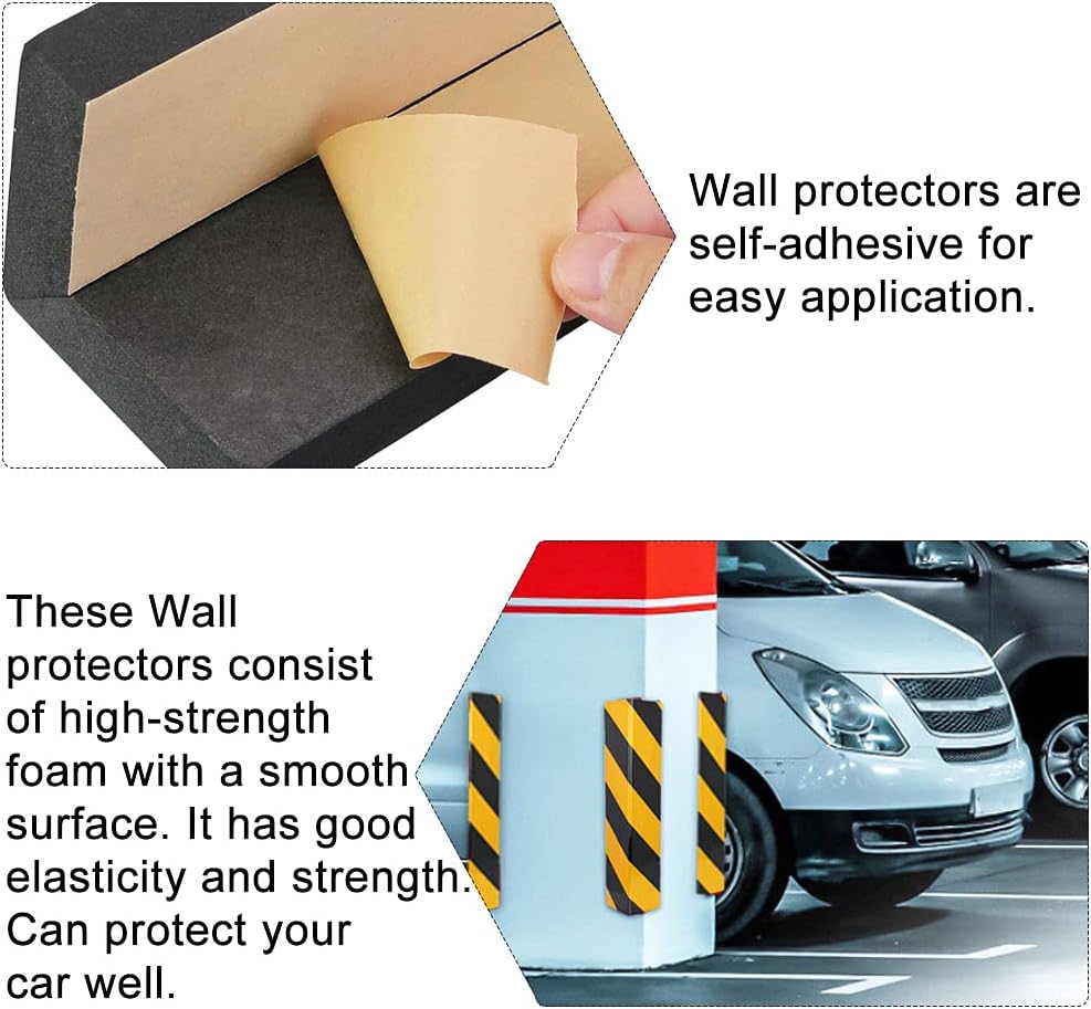 4 Pièces Protection d'Angle Garage Adhésives Protection Murale Garage Voiture 40cm Protection Garage Mur Mousse Protection Garage Pare Choc Protecteur - 3