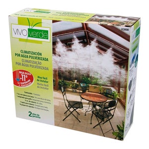XUNIVERS10M Kit Nebulizzatore Da Giardino 10m – Irrigazione A Spruzzo Per Serra, Gazebo, Terrazzo – Raffreddamento Ad Acqua