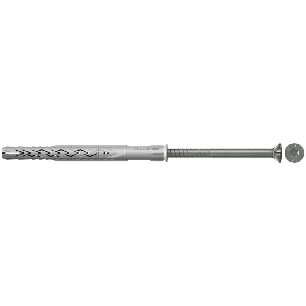 Fischer 50x Kołek rozporowy o długim trzonie SXRL 10 x 100 mm T wkręt z łbem stożkowym stal nierdzewna A4 - 522710