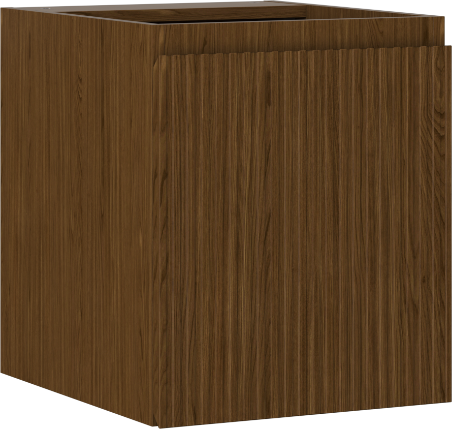 Mexen Rivel szafka łazienkowa podumywalkowa 40 cm, 1 drzwi, ryflowana, orzech - 91A21-04047-1-BF86