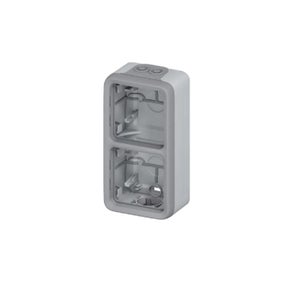 Boîtier Saillie Legrand Plexo 2 Postes Verticaux - Gris - Neuf