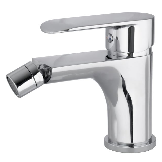 Valaz Robinet de bidet monocommande rond chromé - Série Turia