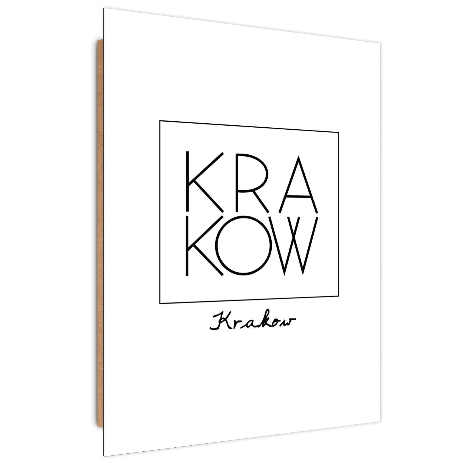 Tableau bois inscription cracovie | Leroy Merlin
