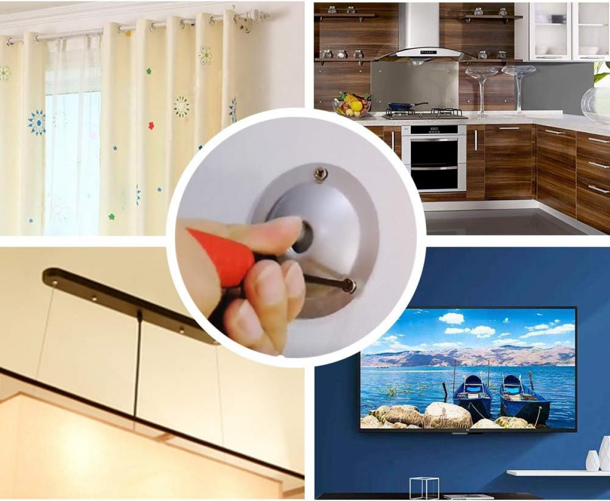 Ensemble d'ancrage pour mur creux de 50 pièces, kit d'ancrage pour cloison sèche avec vis, ancrages pour mur creux auto-perceurs - 5