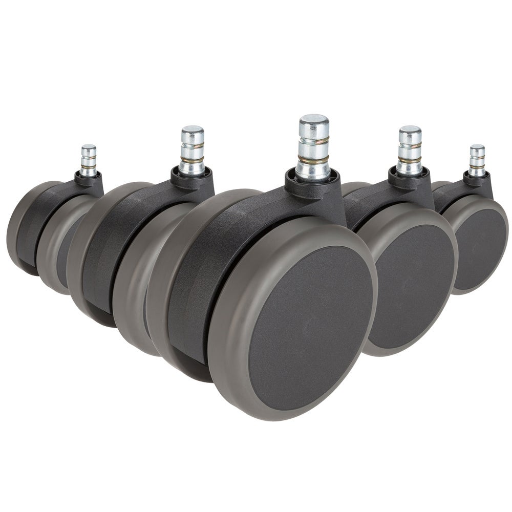 Kółka do krzeseł 5x ROLO No-Noise 11mm/75mm Czarny hjh OFFICE