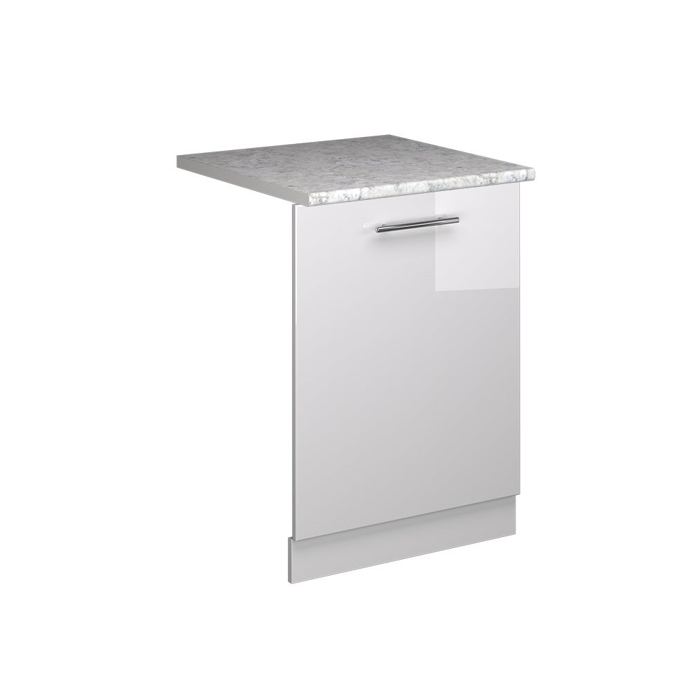 Vicco Panel przedni zmywarki Fame-Line, Biały wysoki połysk, 60 cm , BP Marmur
