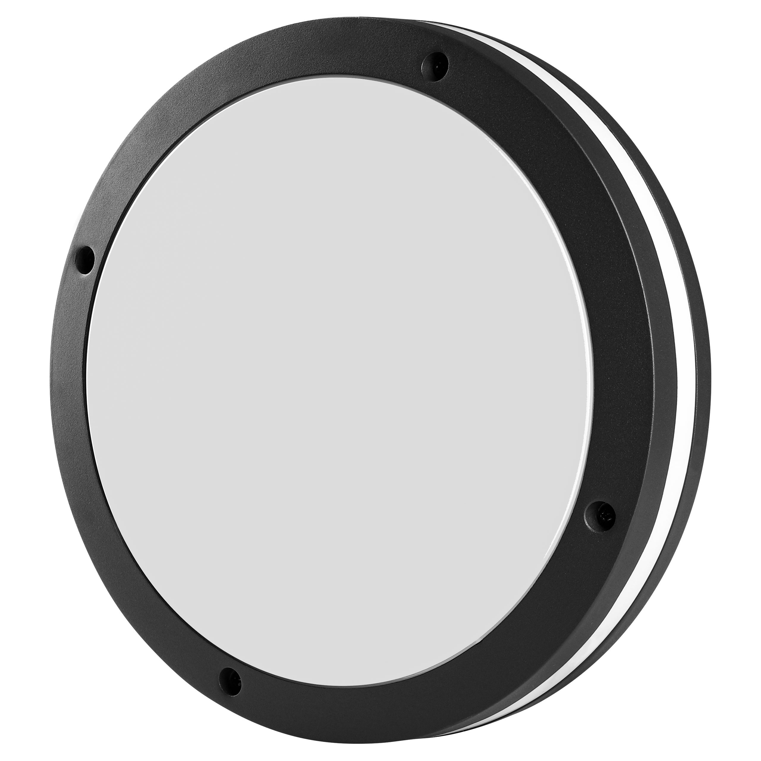 Lampa elewacyjna zewnętrzna E27 LED Paula IP44 dwupunktowa plafon oprawa czarna okrągła MasterLED
