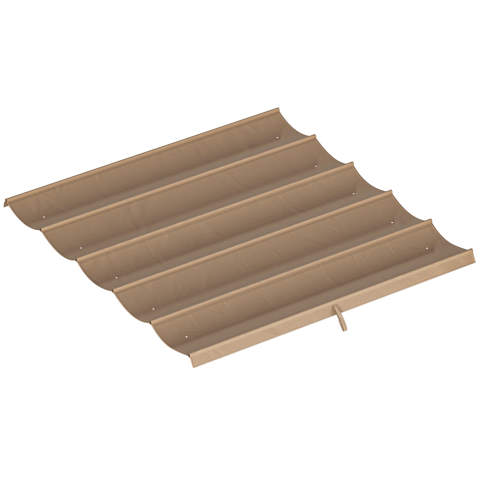 Techo de Pérgola Outsunny Poliéster Pardo 250x255x6 cm - 2