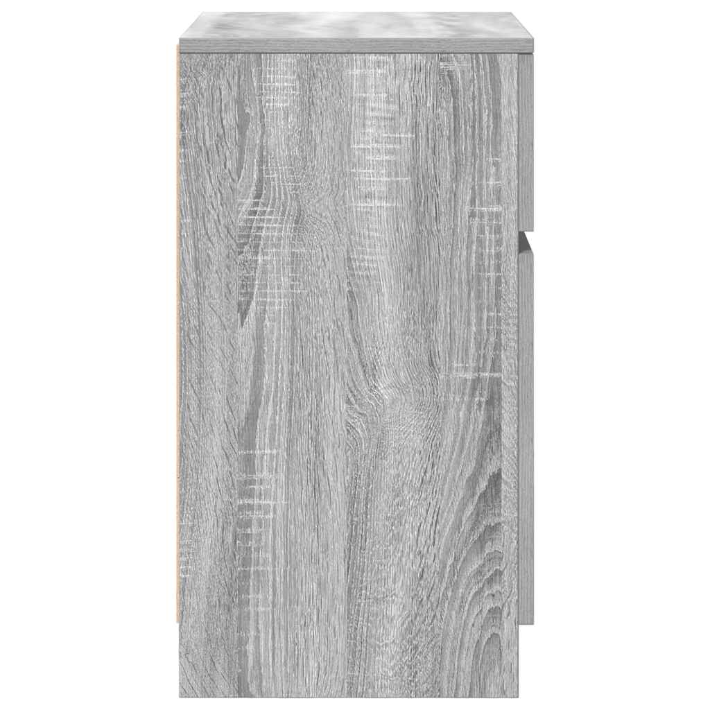 Table de chevet sonoma gris 39x35x65 cm bois d’ingénierie - COMFORTXL - 7