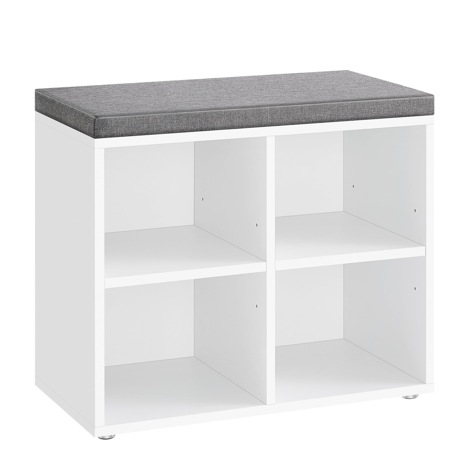 Vasagle Blanco Banco Zapatero Con 4 Compartimentos Y 2 Estantes Ajustables Nube - Imagen 3