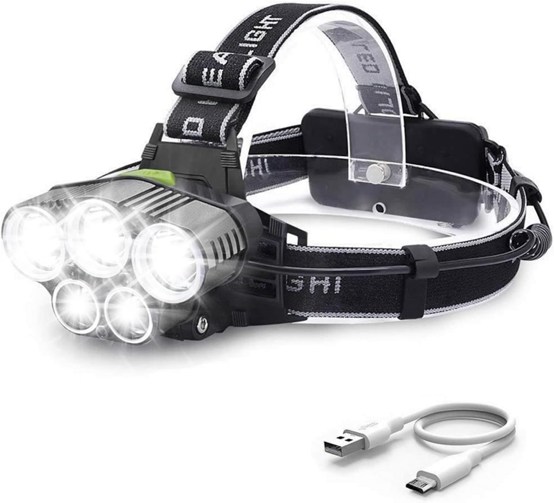 Lampada Frontale LED Ricaricabile Con Batteria 18650 - Impermeabile Per Campeggio, Corsa E Bici - Foto 3