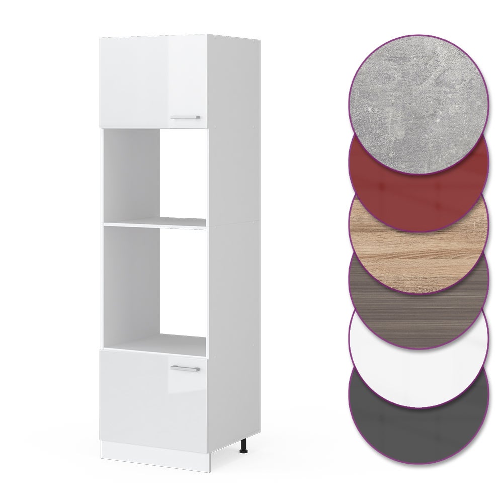 Vicco Armario para microondas R-Line, Blanco alto brillo, 60 cm - 6