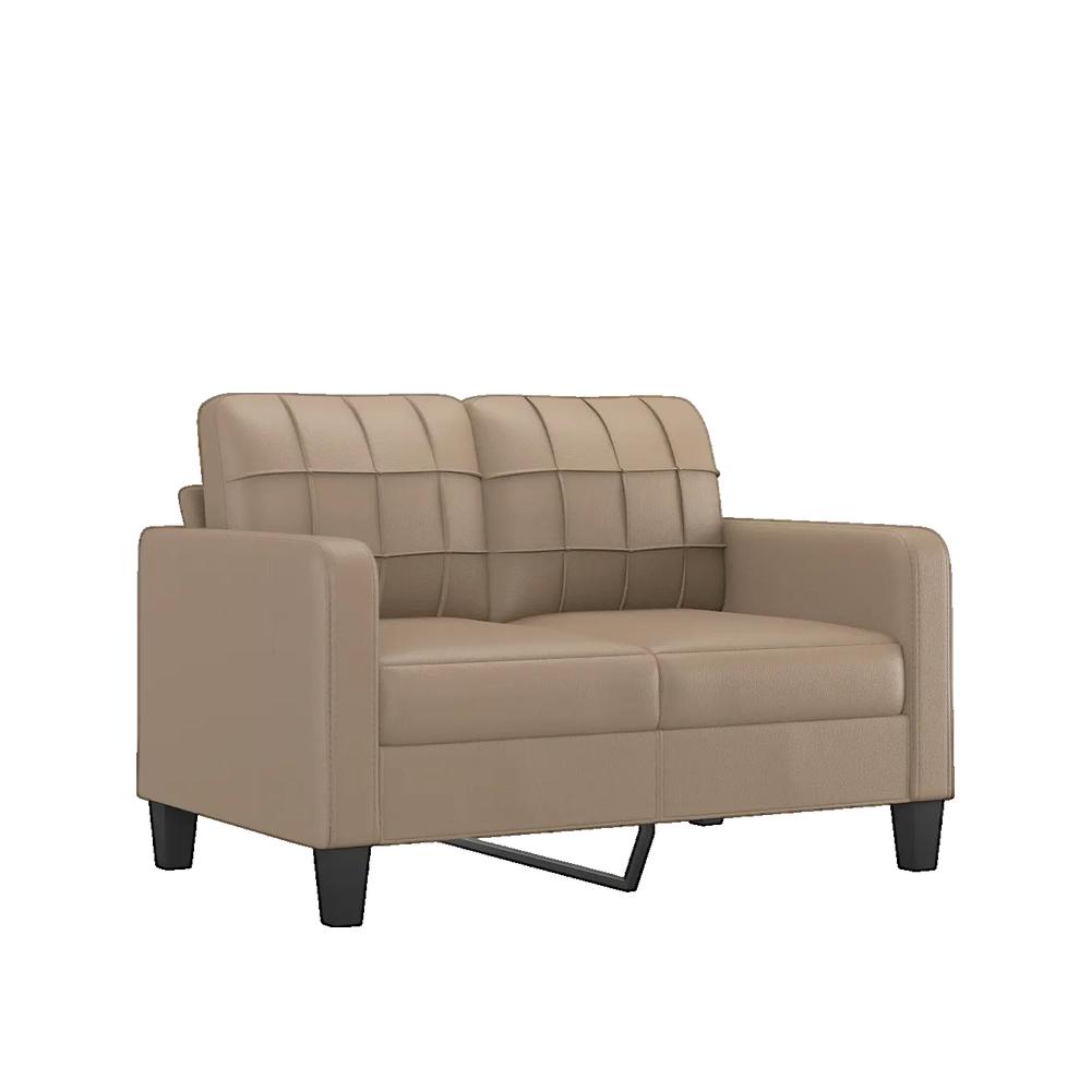 Ensemble de canapés 2 pcs avec coussins Cappuccino Similicuir vidaXL - 3