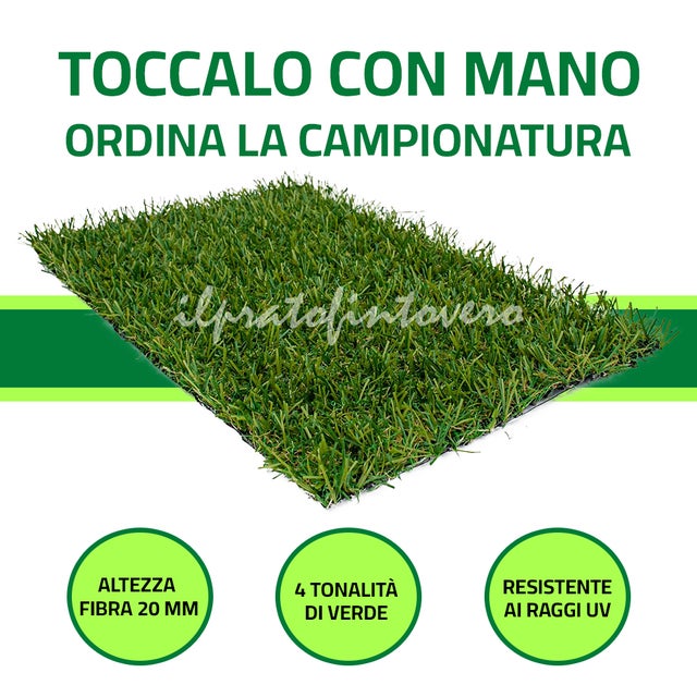 Campionatura Erba Sintetica Morbida 20mm - IlPratoFintoVero