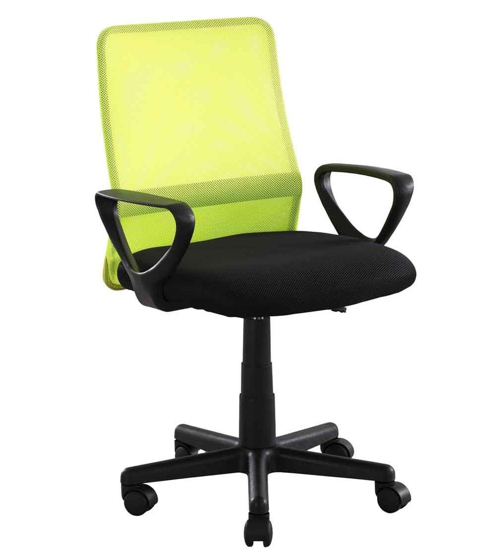 Home Heavenly  Silla Escritorio Maya Giratoria Con Respaldo Transpirable De Malla En Color Amarilla , Leroy Merlin