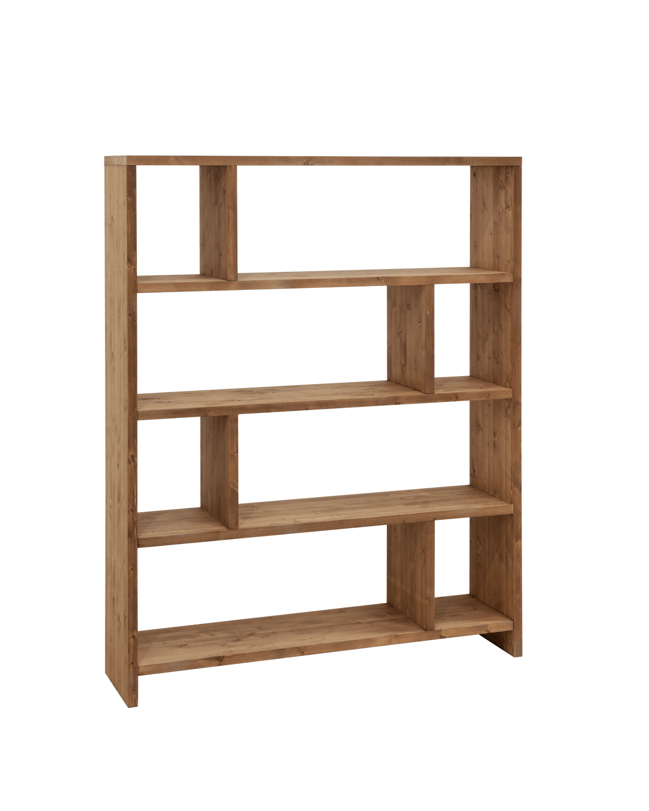 ROSE Estanteria De Madera Maciza Tono Roble Oscuro De 180x140cm rose-estanteria-de-madera-maciza-tono-roble-oscuro-de-180x140cm