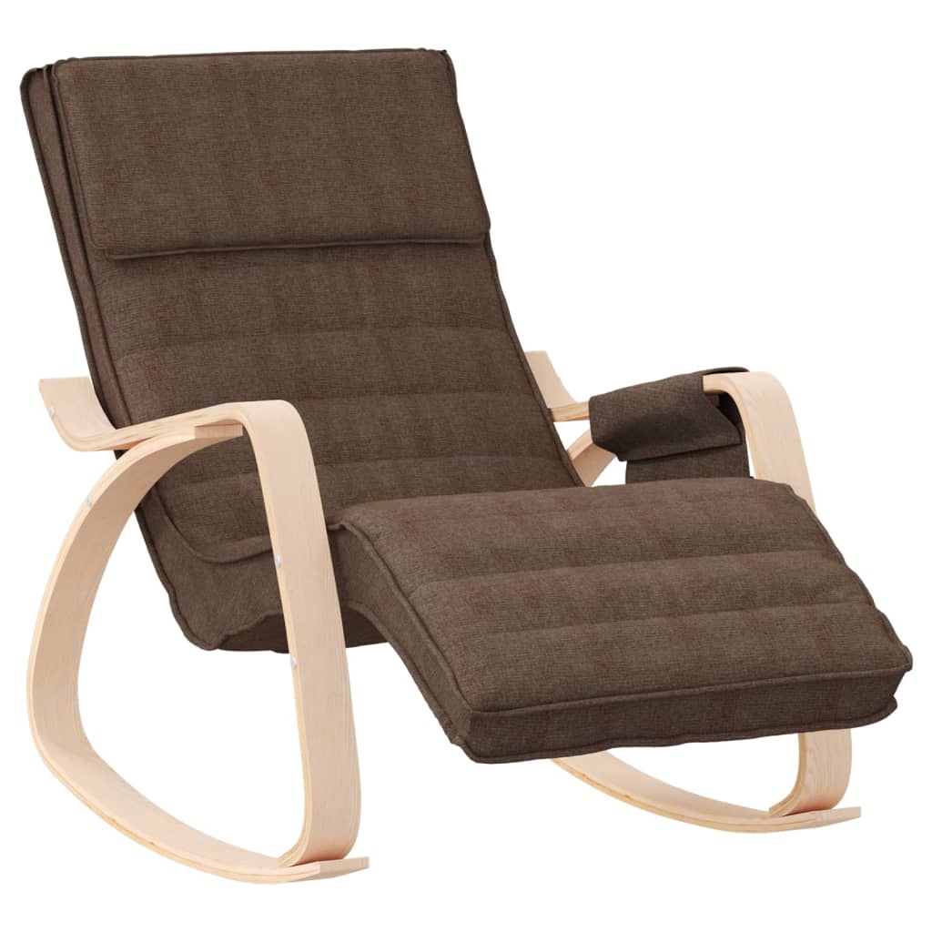 Chaises de bar en tissu marron foncé - KOBLENZ - Base ronde - Réglables