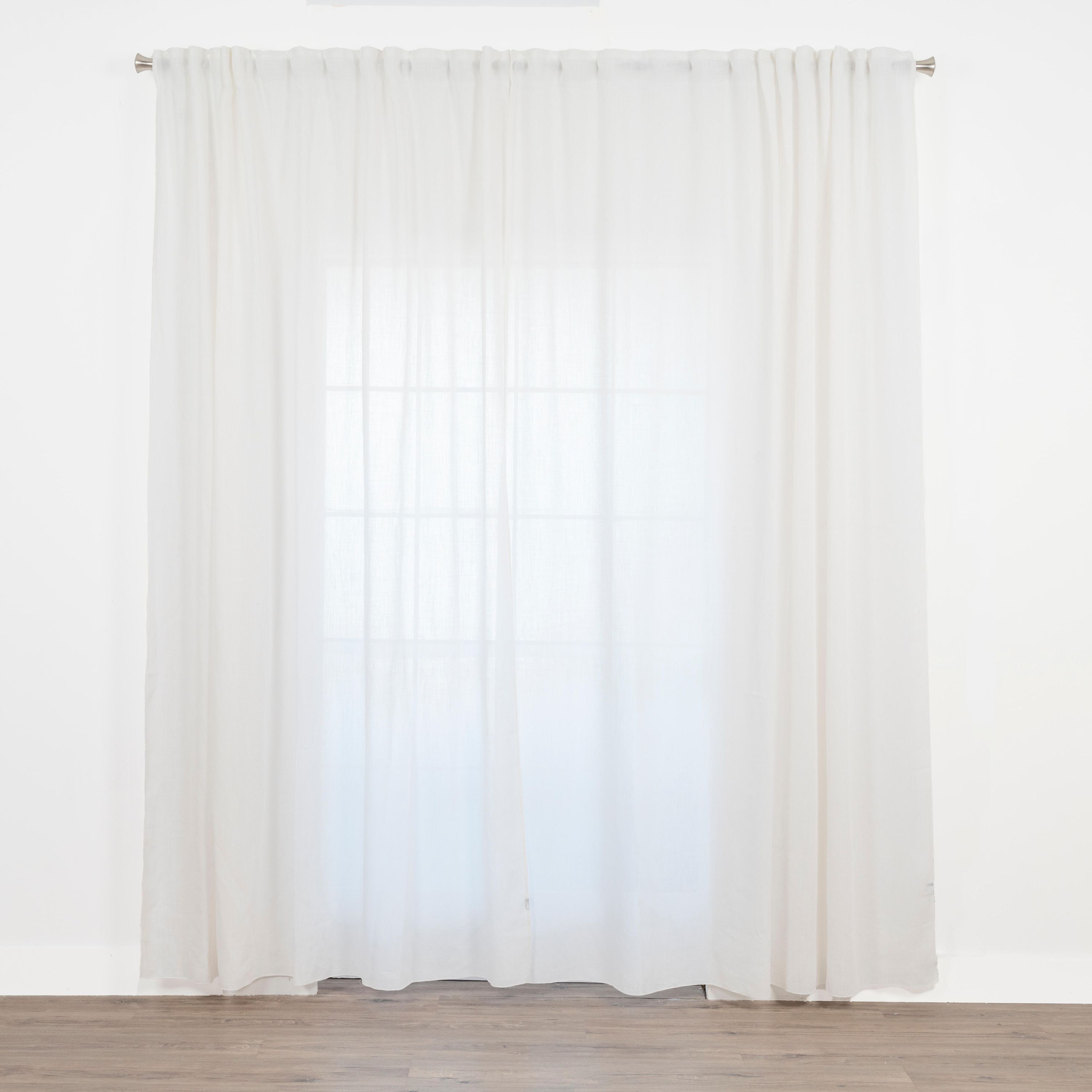 Zasłona Taylor INSPIRE, len i poliester, biała, 200x270 cm - 2