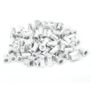Kit De 100 écrous à Rivets En Aluminium Tête Plate - Assortiment Pour Bricolage