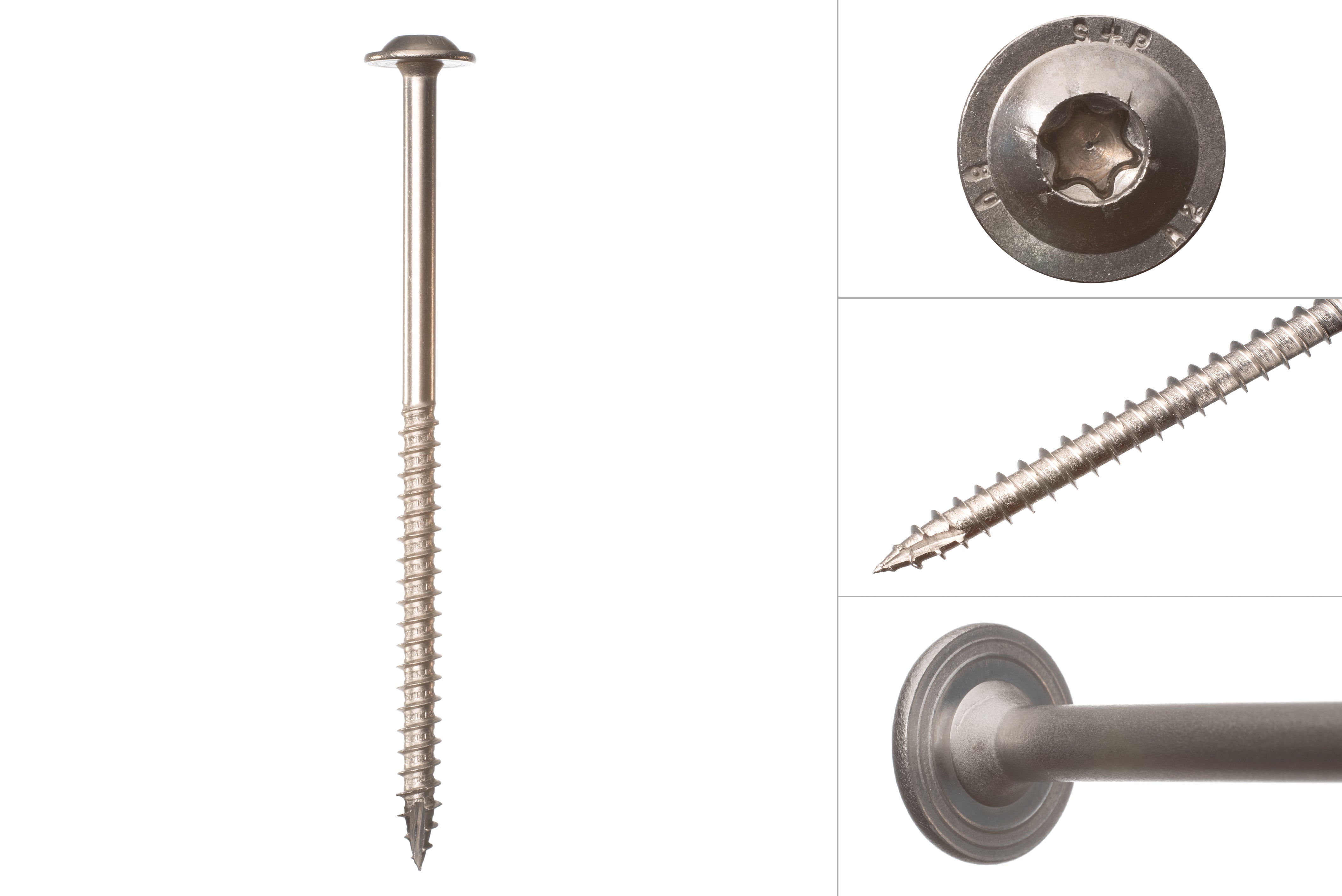 50 Viti Per Legno Torx 8.0x180mm - Autoperforanti Gialle Per Terrazze E Strutture Legno