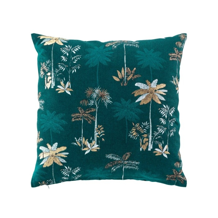 Housse De Coussin 40x80 Cm Bleu Fleurs - Lot De 2 - Tissu Imperméable - Fermeture Éclair Cachée - Décoration Jardin, Salon - 3