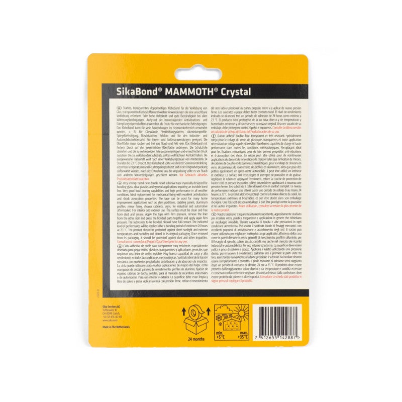 Ruban adhésif double face SIKA SikaBond Mammoth Crystal - 19mm x 5m - 2