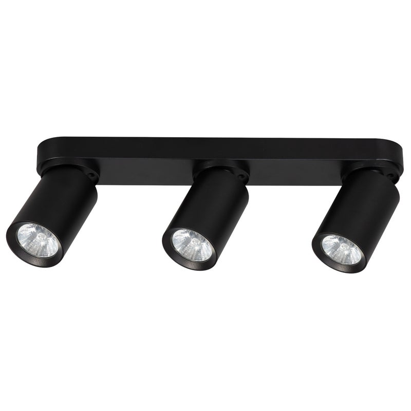 Reflektor sufitowy spot natynkowy Flex listwa czarny 3xGU10x10W wym: 9 x 38 x 6 cm metal Alfa